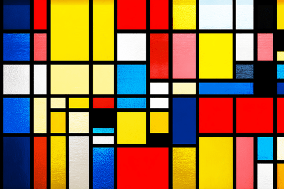 Download Vivid Primary Color Geometric Grid Art - Grid Collection