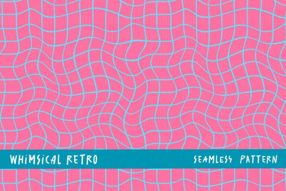 Download Whimsical Retro Wavy Grid Background - Grid Collection