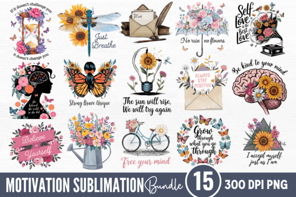 Download Motivational Sublimation Quotes Bundle - Premium Resources